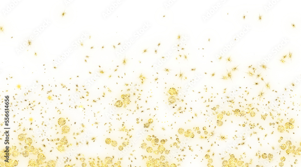 transparent luxury gold dust particles