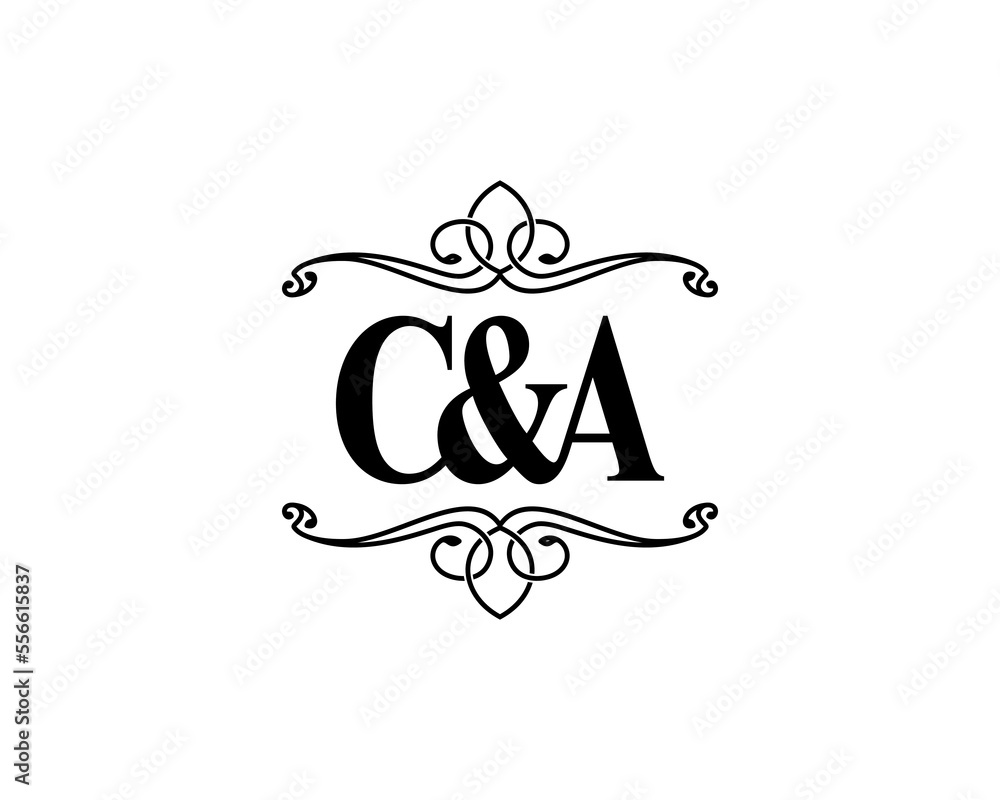 Obraz premium Letter C&A With Ornament Frame Logo Design 021