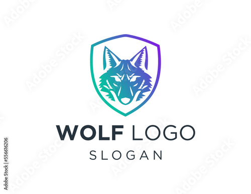 Logo about Wolf on a white background. created using the CorelDraw application.