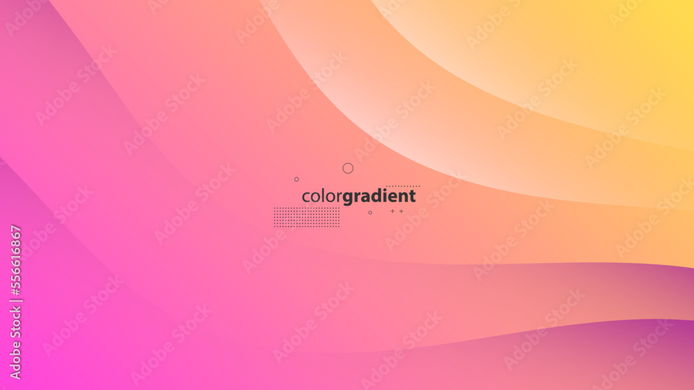 Abstract Modern Background with Wave Lines Motion with Vibrant Orange Purple Gradient Color