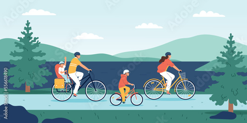 Family Outing Flat Background