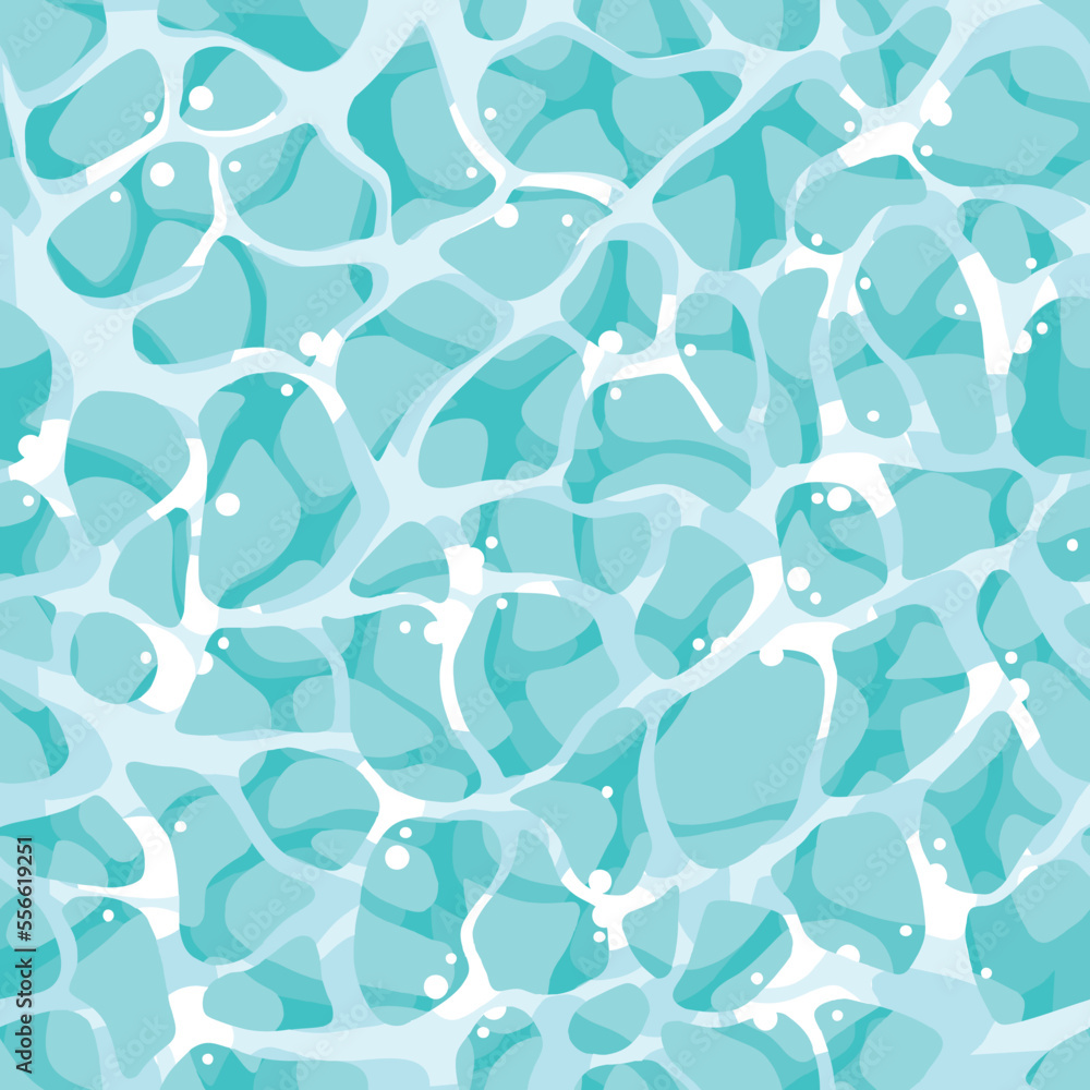 Abstract water texture. Blue water surface with waves and reflections ...