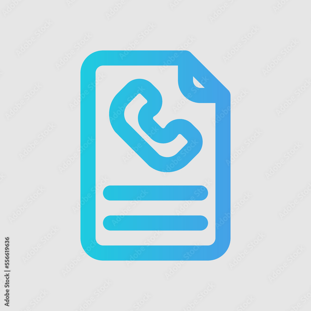 Contact form icon in gradient style, use for website mobile app presentation Contact form icon in gradient style, use for website mobile app presentation