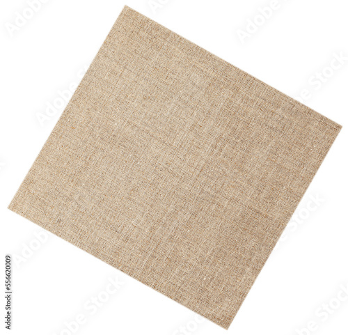 Flaxen beige napkin, transparent background