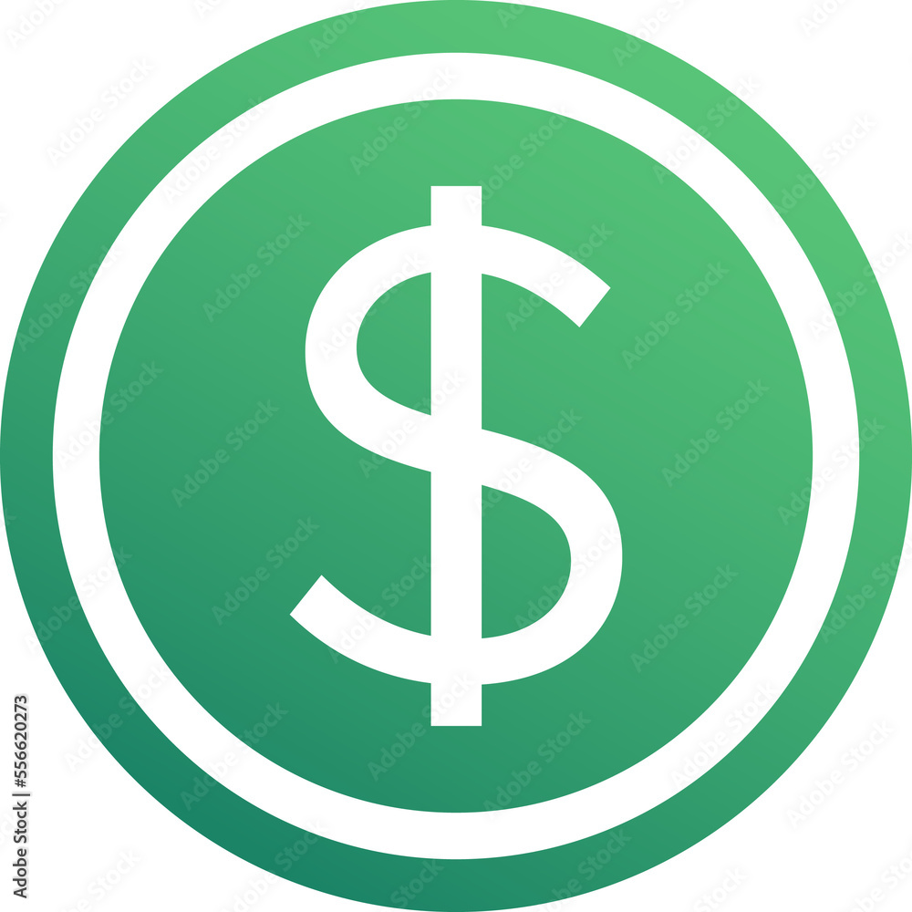 Dollar coin money symbol icon illustration Dollar coin money symbol icon illustration