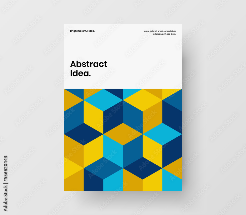 Vivid corporate brochure A4 design vector concept. Creative geometric pattern journal cover template. Vivid corporate brochure A4 design vector concept. Creative geometric pattern journal cover template.