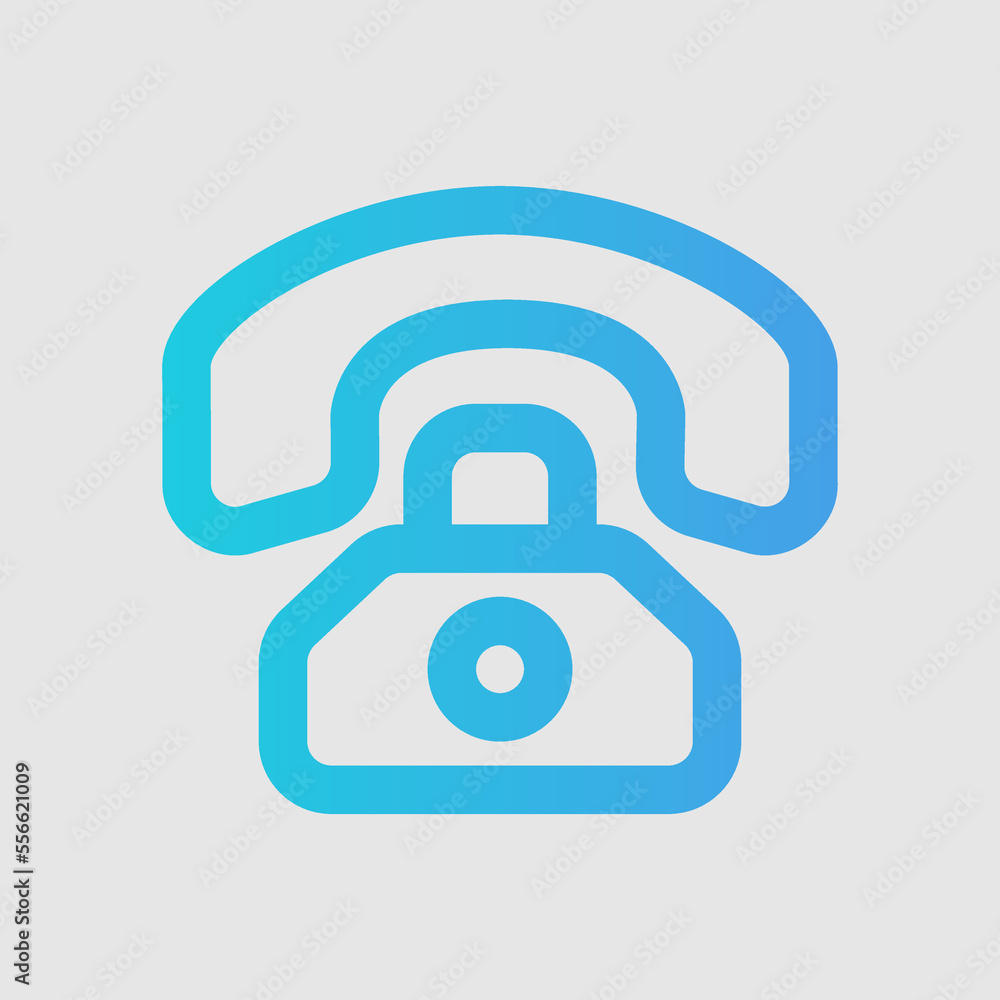 Telephone icon in gradient style, use for website mobile app presentation Telephone icon in gradient style, use for website mobile app presentation