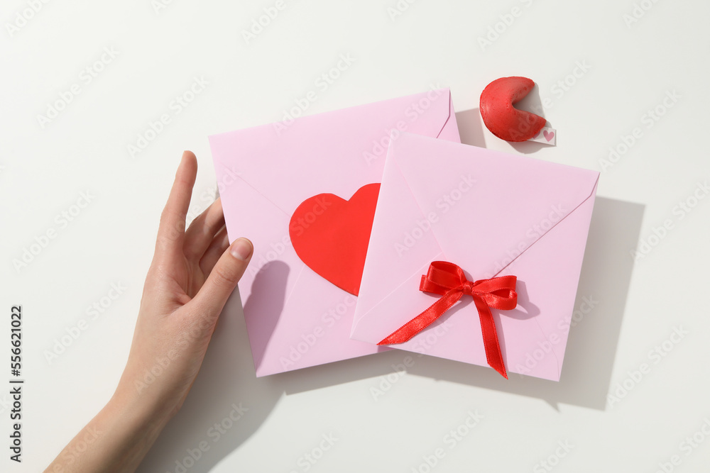 Concept of Happy Valentine's day, top view Concept of Happy Valentine's day, top view