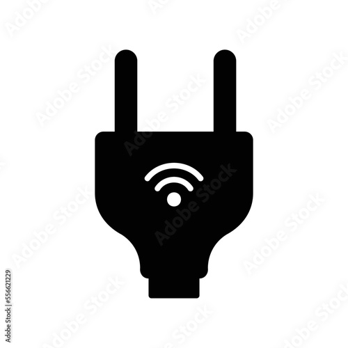 Smart electric plug icon
