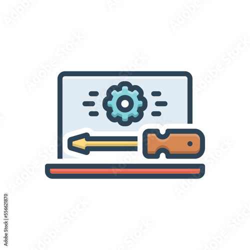 Color illustration icon for maintains 