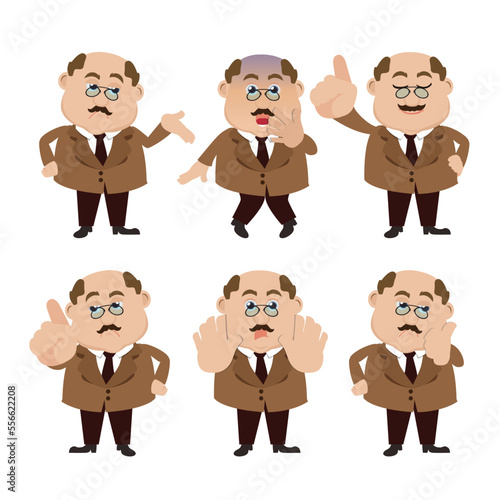 Set of businessman characters in different poses © Rafy Fane