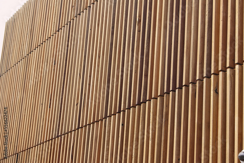 Abstract image of the timber clad exterior of a building