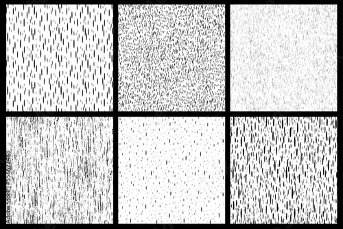 Ink hatch and strokes seamless pattern. Grunge surface vector texture looking like birch bark, papyrus, rain, ripples on the water. Texture background template.