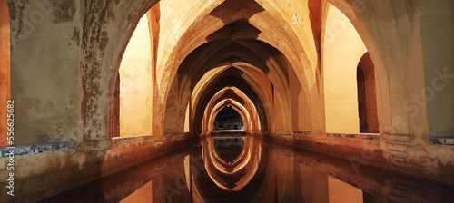 The baths of Dona Maria de Padilla, Alcazar of Seville, Andalusia, Spain photo