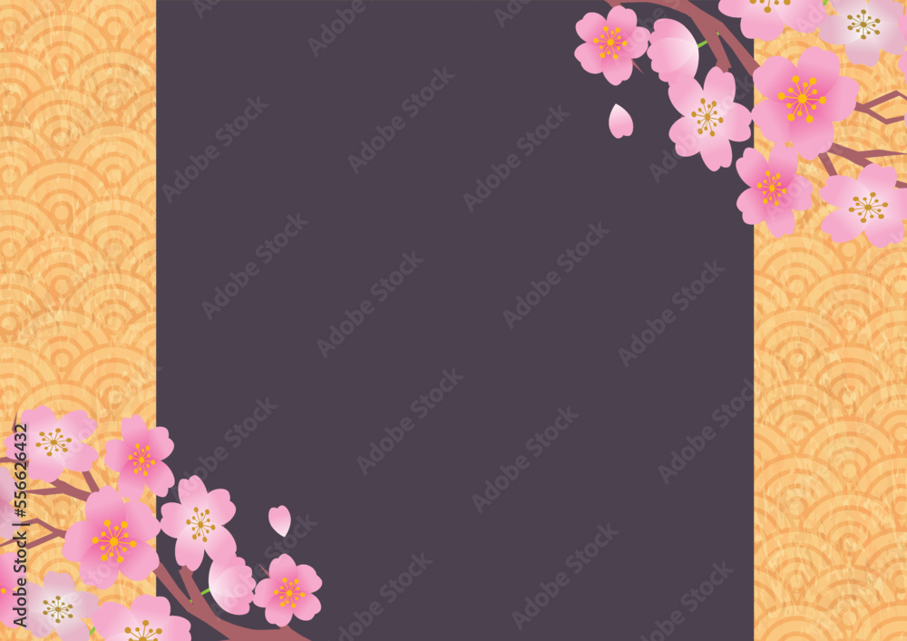 Obraz premium 桜 春 和風 背景 