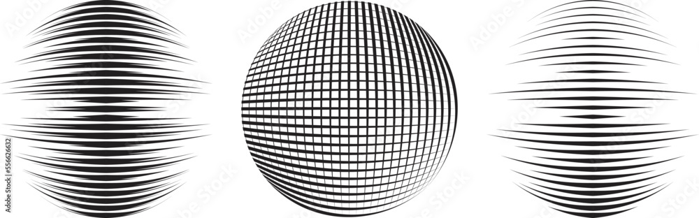 Set of spheres . Lines constructed transparent sphere .Vector .Technology sphere Logo . Design element for posters, social media, templates, flyers, brochures . Abstract trendy transparent circles Set of spheres . Lines constructed transparent sphere .Vector .Technology sphere Logo . Design element for posters, social media, templates, flyers, brochures . Abstract trendy transparent circles