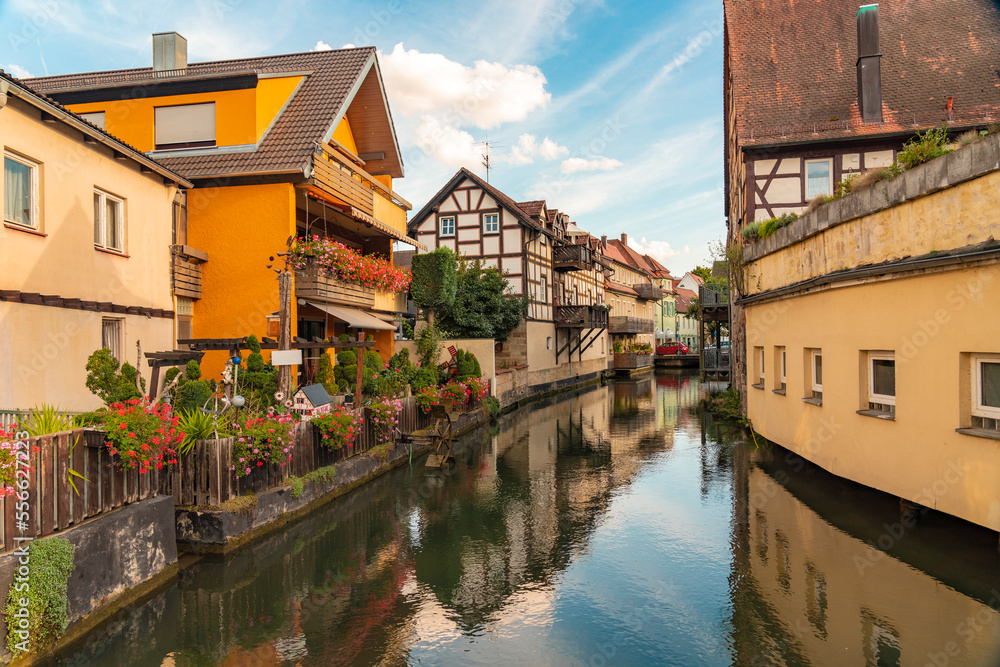 Germany, Bavaria, Forchheim, Row of houses along Alte Kanal Germany, Bavaria, Forchheim, Row of houses along Alte Kanal