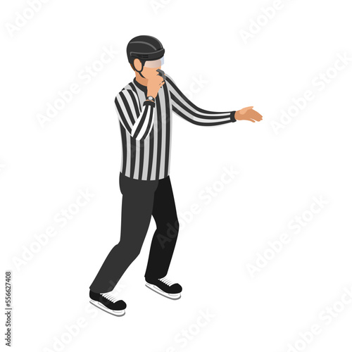 Hockey Judge Whistling Composition