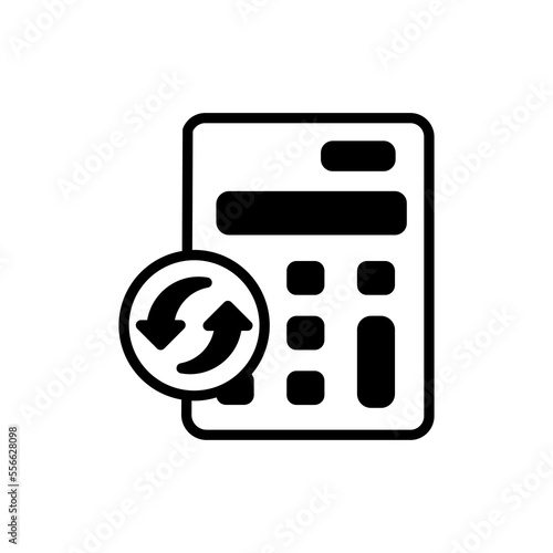 Recalculate icon in vector. Logotype