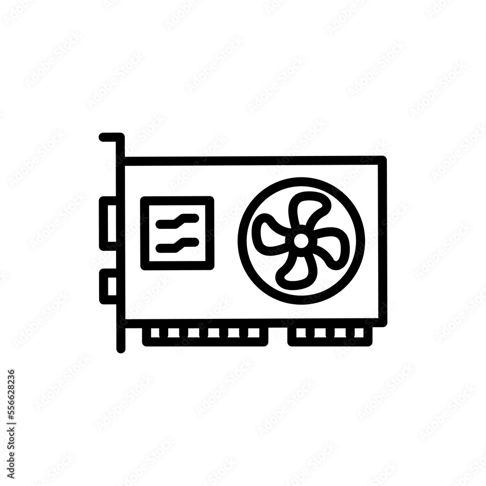 Video Card icon in vector. Logotype