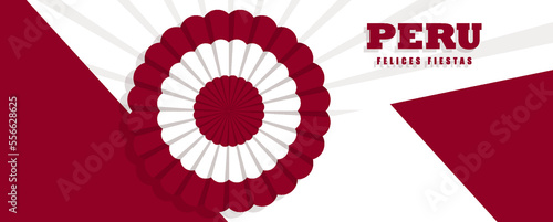 Happy Independence day of Peru for the fiestas partrias de Peru illustration, on July 28