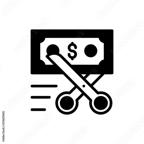 Rate Cut icon in vector. Logotype