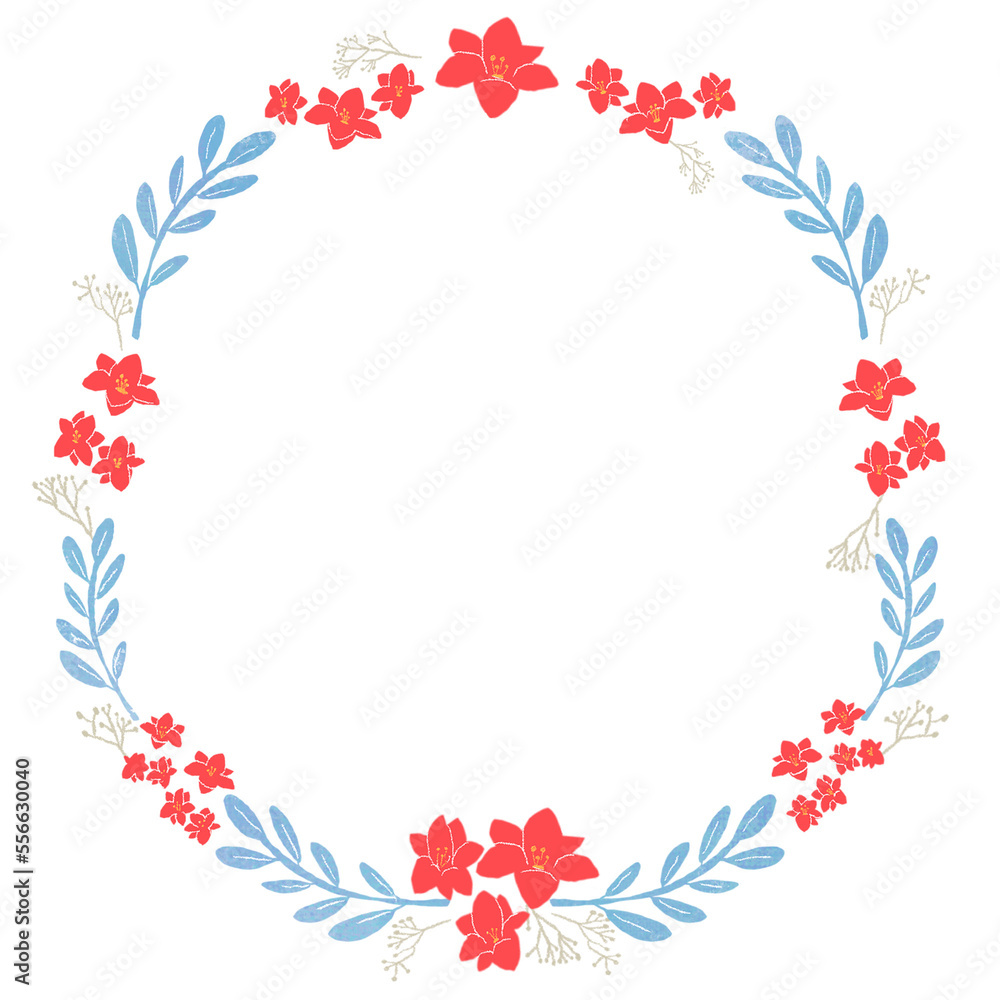 Fototapeta premium 花のフレーム素材 フリージア