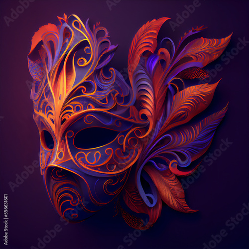 Purple carnival mask