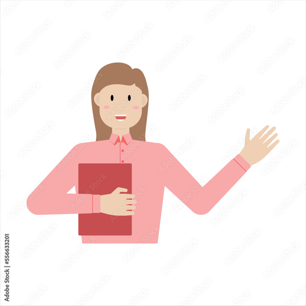 Female Teacher Cartoon Illustration Female Teacher Cartoon Illustration