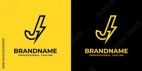 Letter J Energy Logo, suitable for any business related to Energy or electricity with J initials.