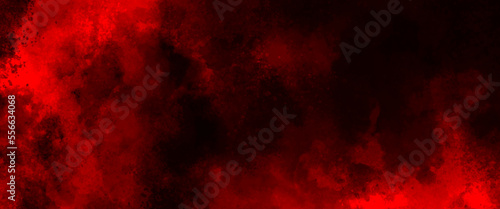 grungy red canvas background or texture, old vintage distressed bright red paper illustration, old vintage grunge pattern, red website banner or header 