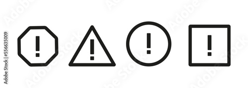 Attention icon, warning about danger. Danger sign, attention sign, warning sign.