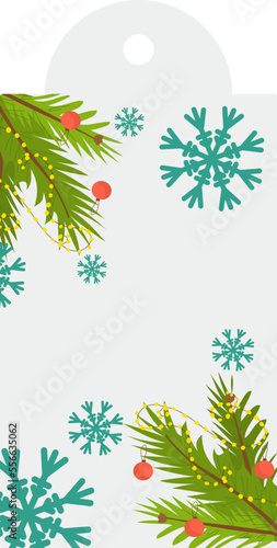 christmas sale tag stickers , winter holiday label vector illustration isolat...