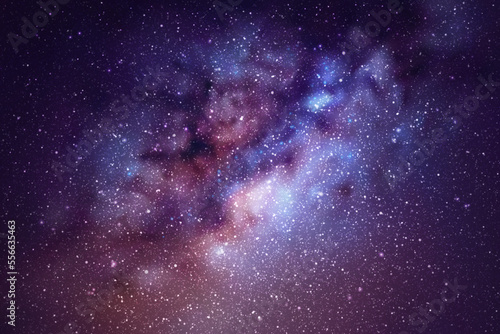 Night starry sky. Milky Way, stars and nebula. Space vector background