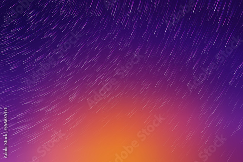Background with shooting stars. Starfall in night sky. Comets, meteors