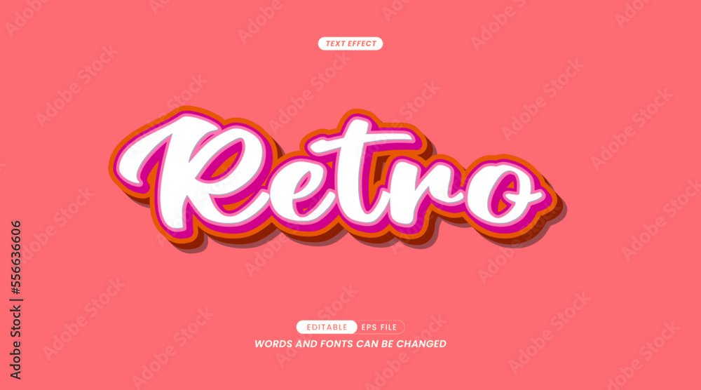 Editable Text Effect - Retro Slogan with Background Editable Text Effect - Retro Slogan with Background