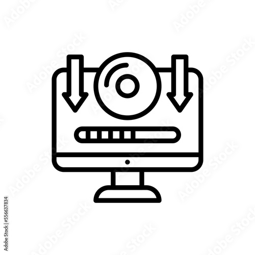 Install icon in vector. Logotype