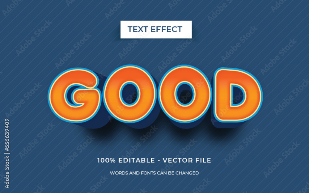 Good text style editable text effect
