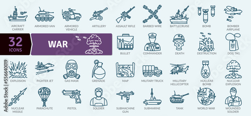 Fotografia War and conflict icons Pack