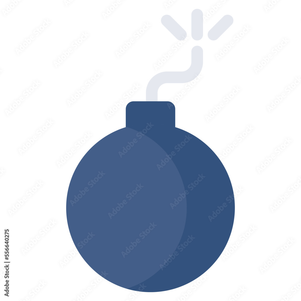 Cyber bomb icon, editable flat icon Cyber bomb icon, editable flat icon