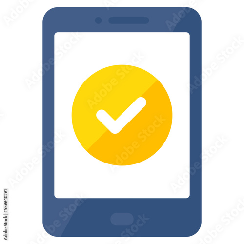 Modern design icon of verified phone 