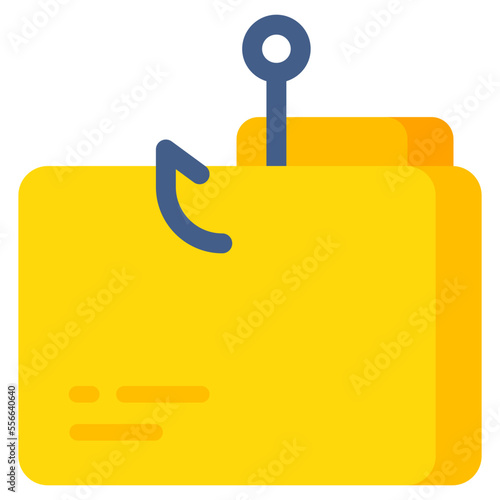 An icon design of folder phishing 