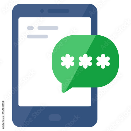 A unique design icon of mobile chat 