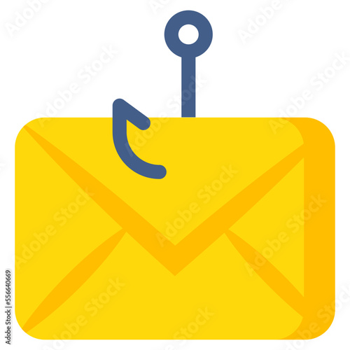 Colored design icon of mail phishing 
