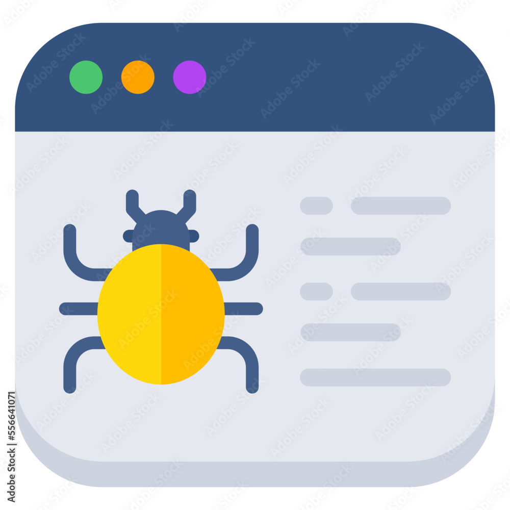 Trendy vector design of web bug Trendy vector design of web bug