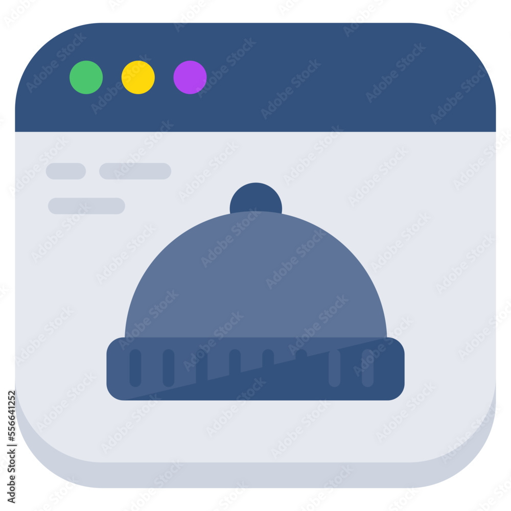 Conceptualizing flat design icon of cap