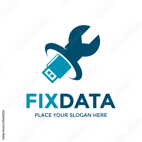 Fix data vector logo template. This logo suitable for working business.