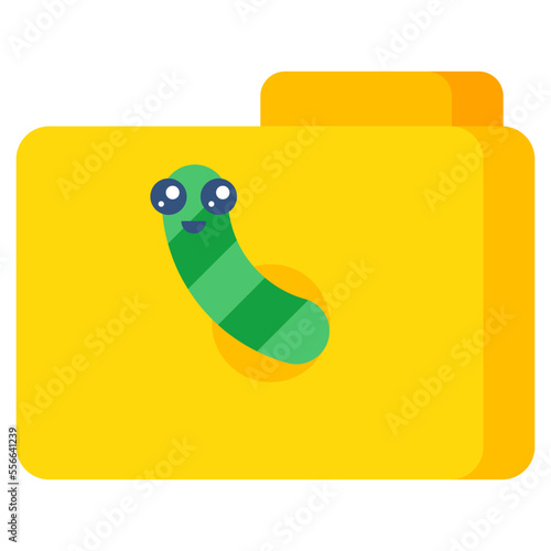 Premium download icon of infected folder