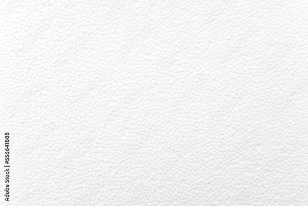 White foam plastic or styrofoam as texture or background, top view, space for text White foam plastic or styrofoam as texture or background, top view, space for text
