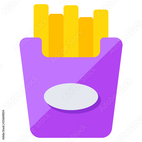 Vector design of fries packet